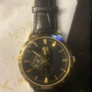 New Trim Black Dial Men's Dress Watch